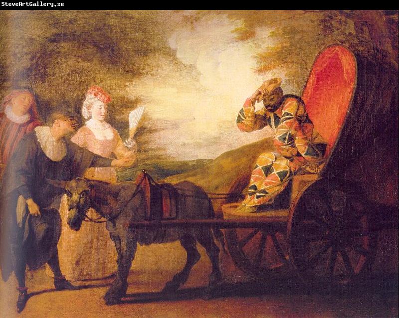 WATTEAU, Antoine Harlequin, Emperor on the Moon